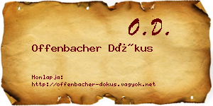 Offenbacher Dókus névjegykártya